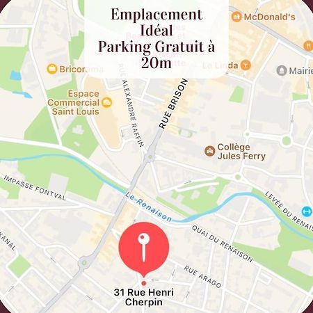 Appartement 2 Pieces Rdc En Duplex Vue Cour Parking Gratuit A 20Metres Roanne Ngoại thất bức ảnh